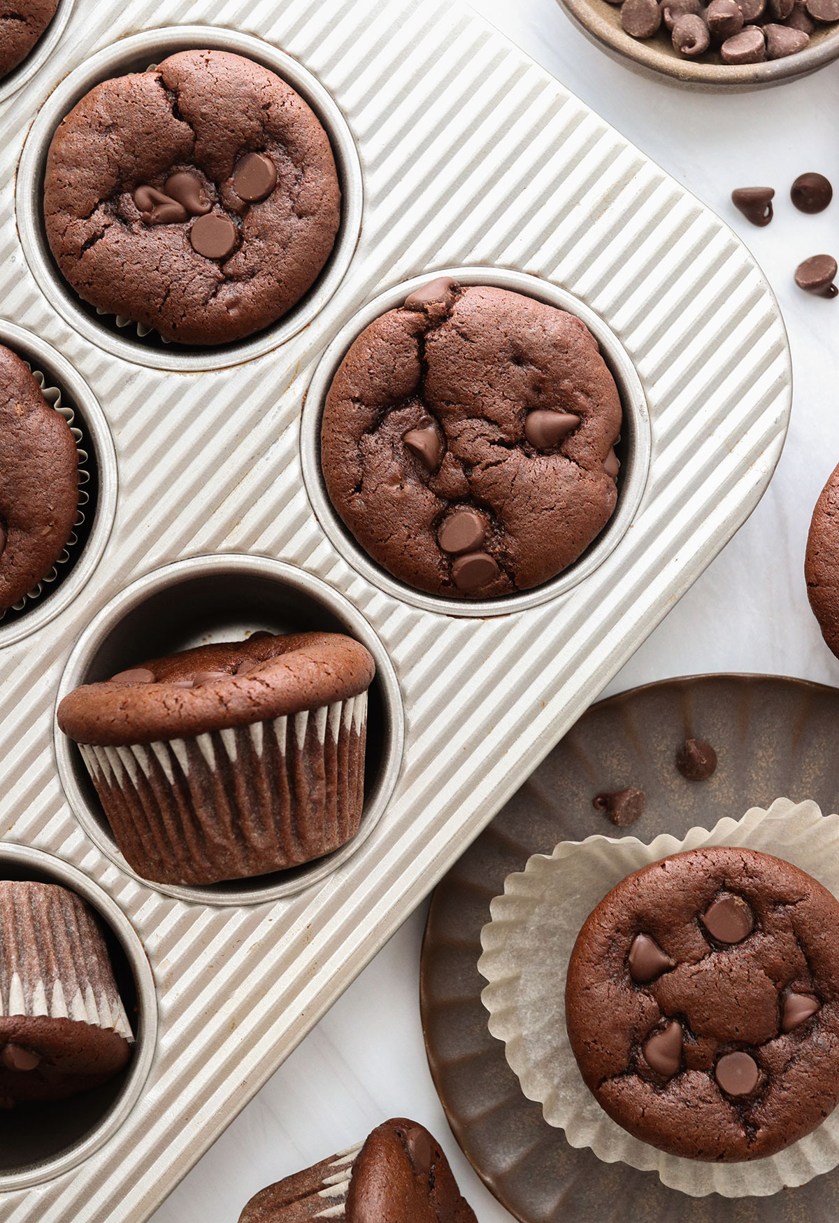 Double Chocolate Paleo Pumpkin Muffins: Hidden Veggie, Cake-Like Treat